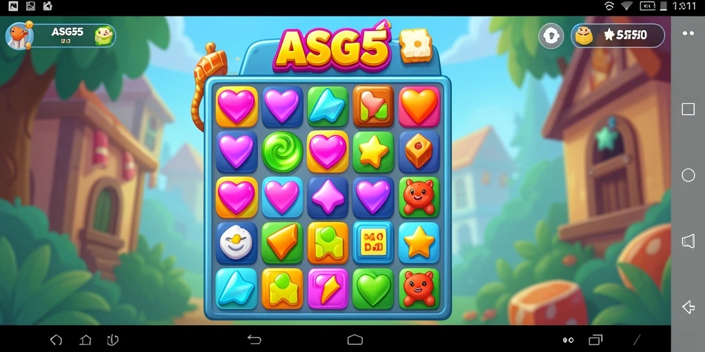 Gameplay seru ASG55 dengan paduan warna yang menarik.