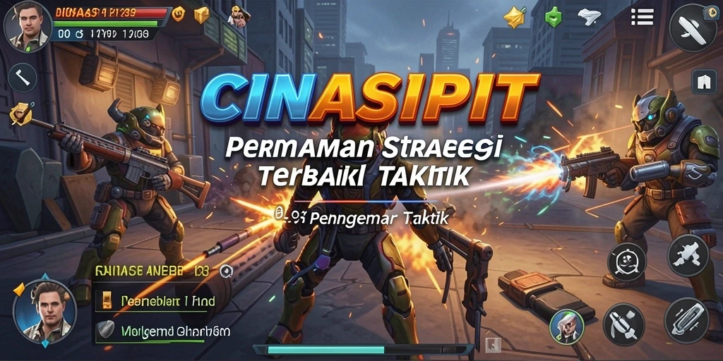 Tangkapan layar utama CINASIPIT menampilkan aksi strategi yang mendebarkan.