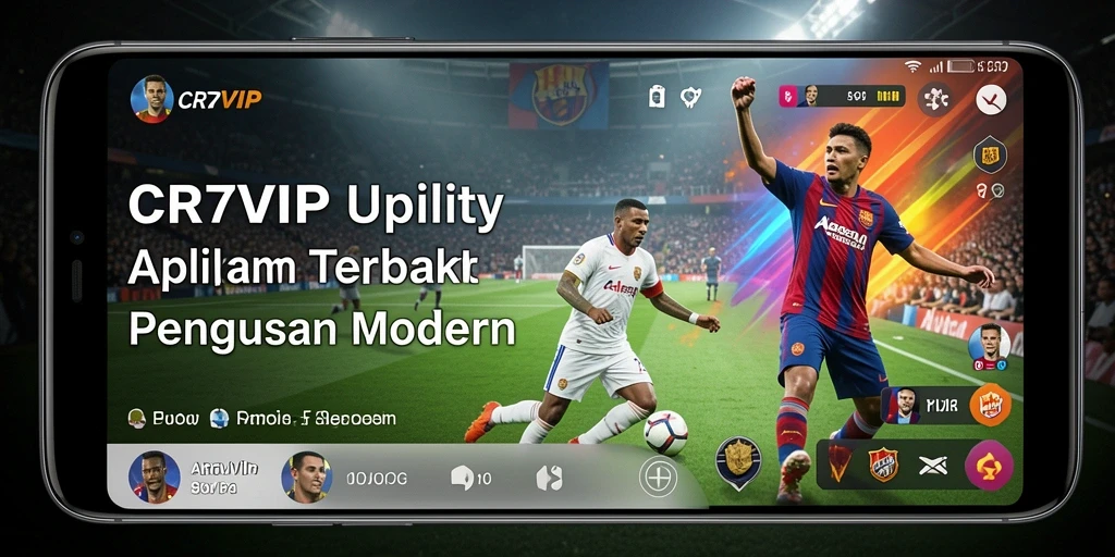 Screenshot utama menunjukkan interface CR7VIP yang menarik dan mudah digunakan.
