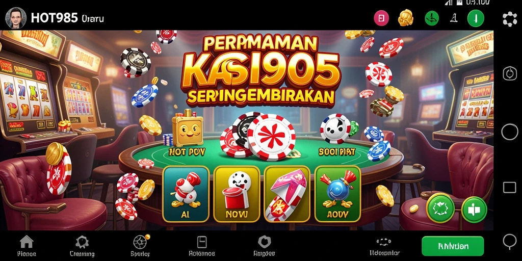Tampilan gameplay HOT985 yang mendebarkan dan penuh warna.