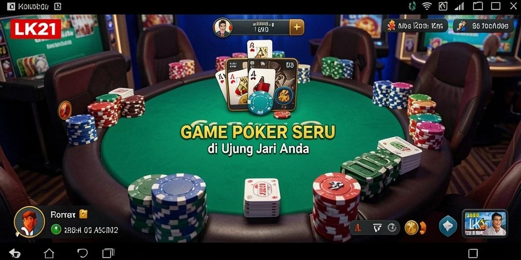 Tampilan screenshot utama LK21 menunjukkan kegembiraan permainan Poker yang imersif.