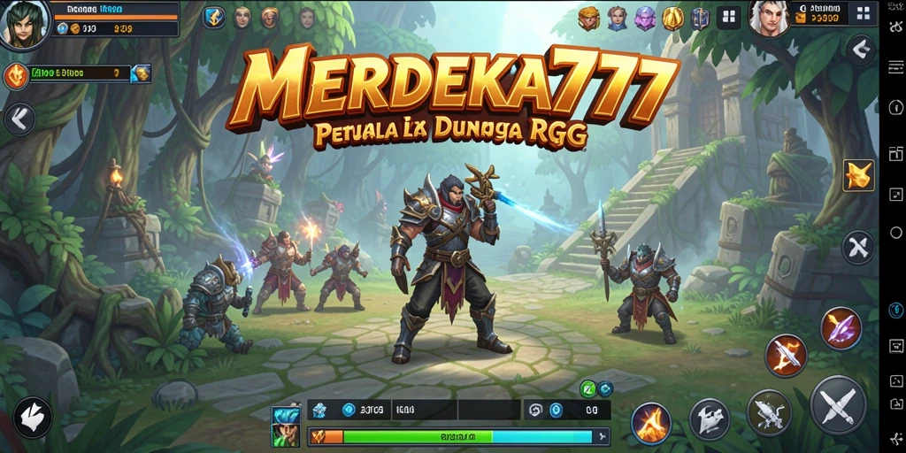 Tampilan gameplay <strong>MERDEKA777</strong> yang menarik dengan pertarungan RPG yang dinamis.