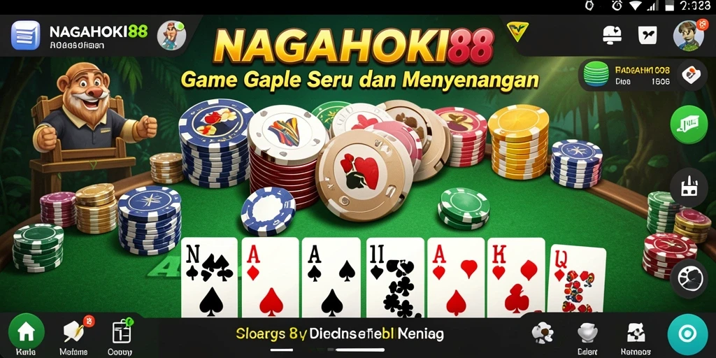 Menampilkan gameplay Gaple yang seru dan interaktif.