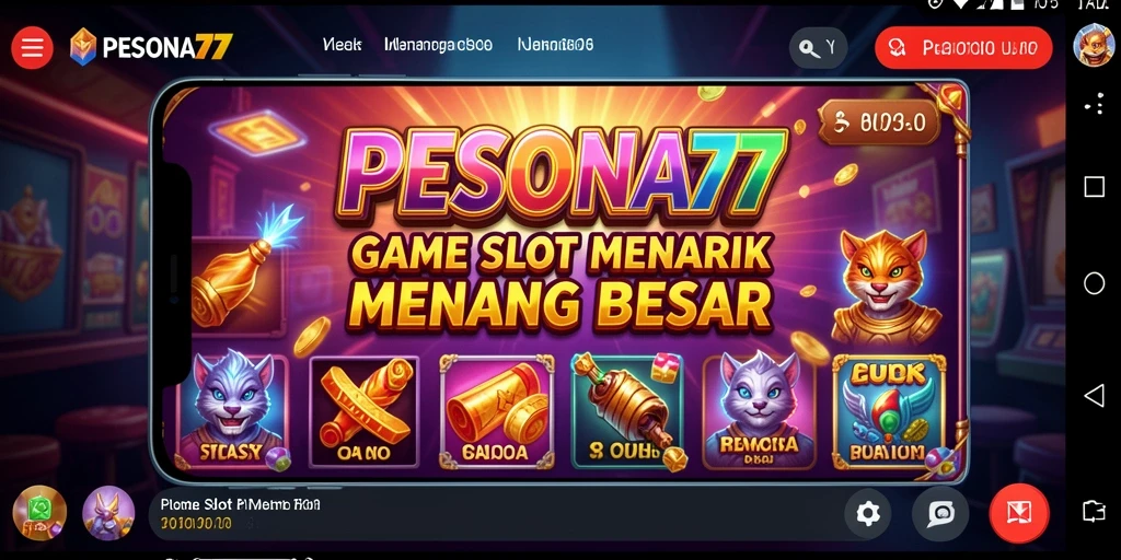 Tampilan gameplay PESONA77 dengan berbagai pilihan slot yang menarik.
