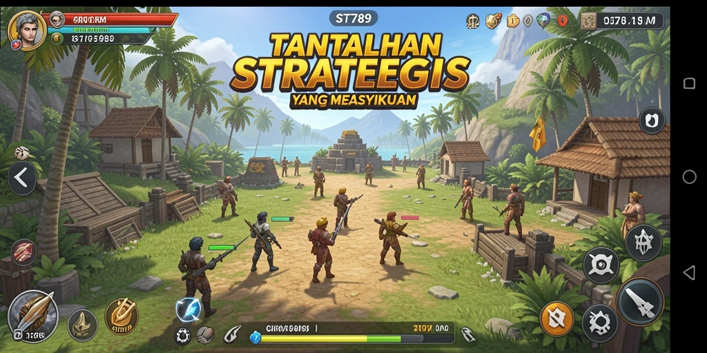Screenshot gameplay ST789 menampilkan aksi strategis yang intens dan mendebarkan.