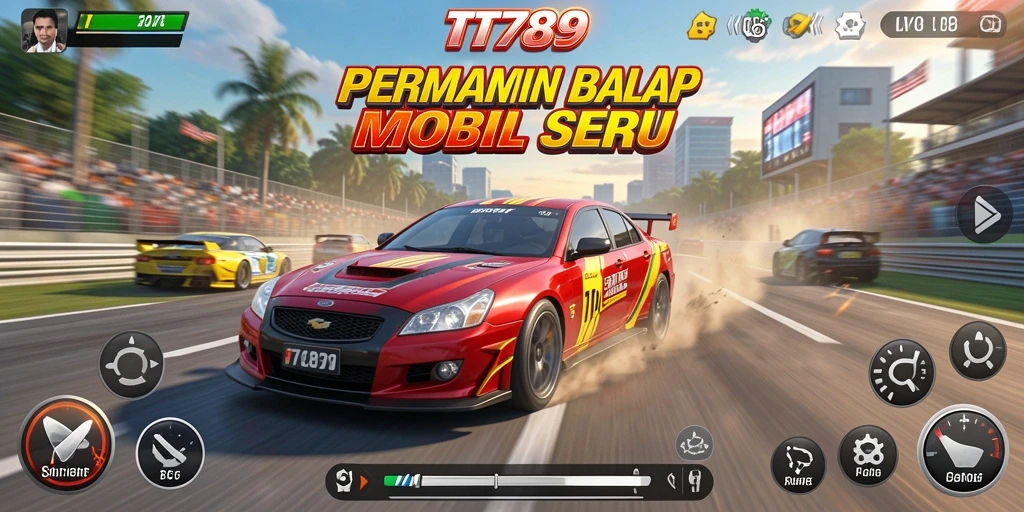 Tampilan gameplay balap mobil seru TT789 yang menegangkan.