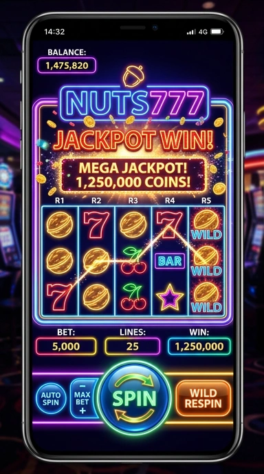 Tampilan antarmuka pengguna aplikasi nuts777 yang intuitif.